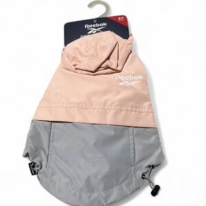 Reebok Pink and Gray dog raincoat